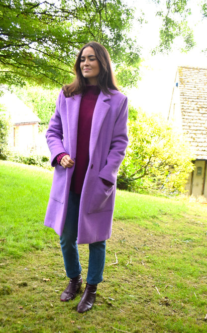Abrigo Largo Morado Caterina