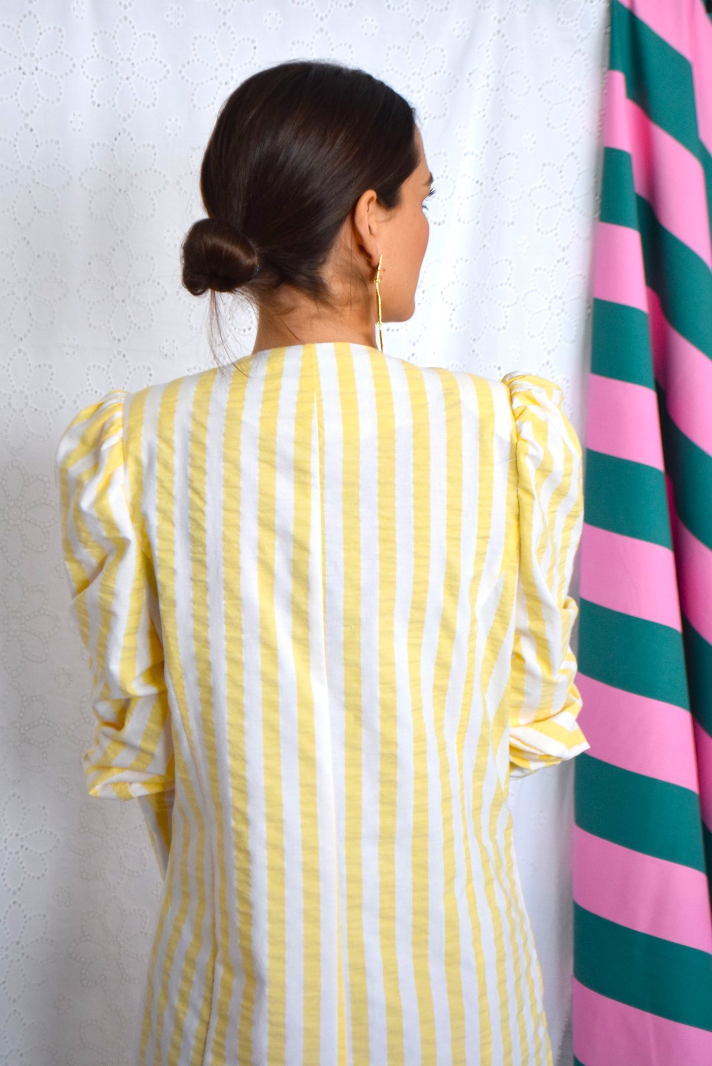 FABIOLA DRESS - YELLOW STRIPES -