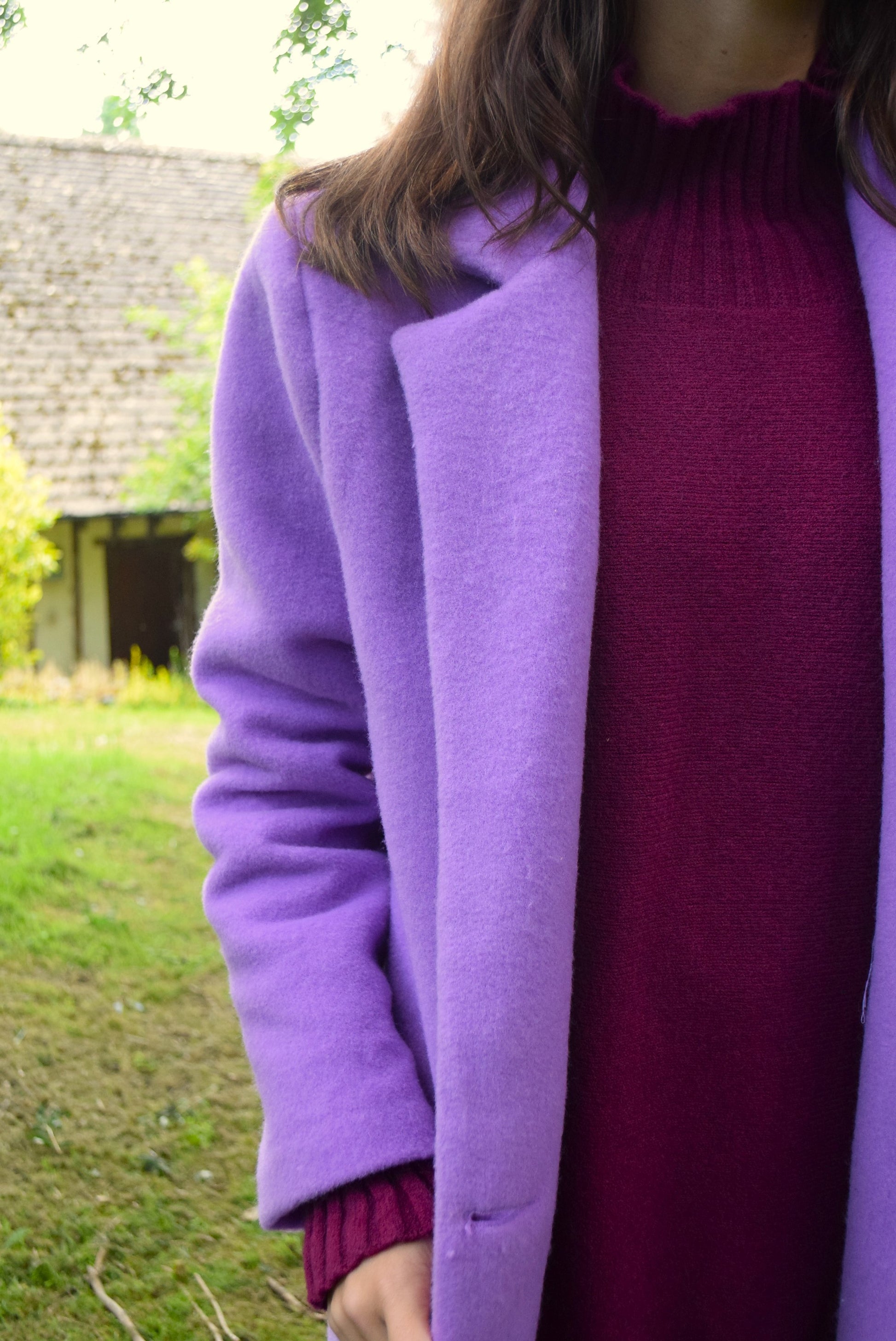 Abrigo Largo Morado Caterina