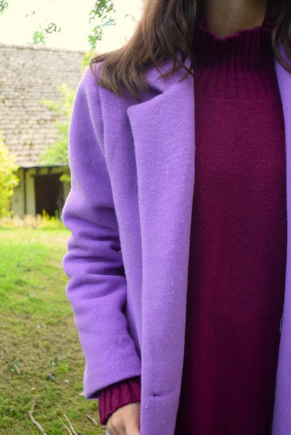 Abrigo Largo Morado Caterina