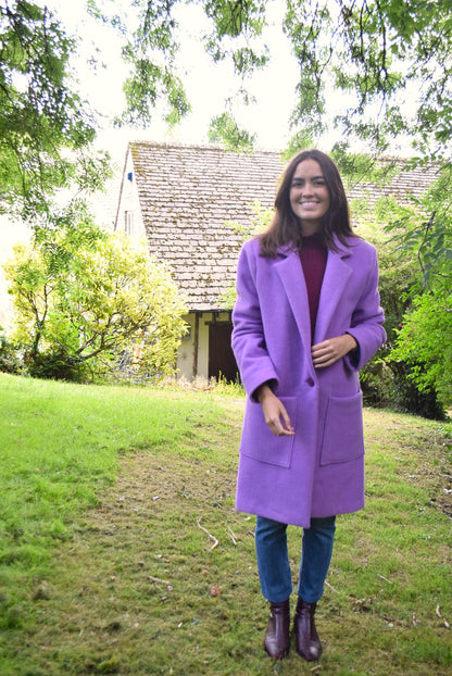 Abrigo Largo Morado Caterina