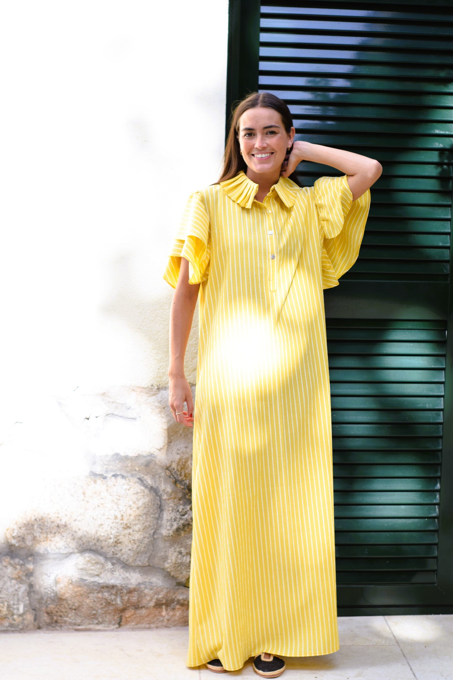 VESTIDO CATALINA - RAYAS AMARILLAS - PREORDER 10 JULIO