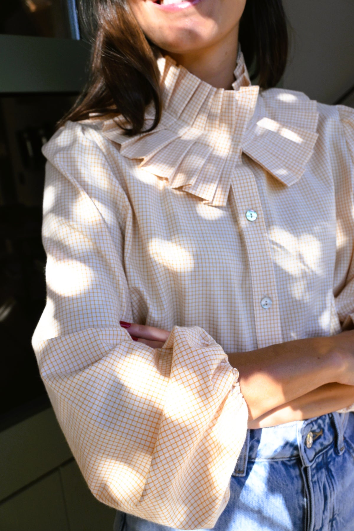 BLUSA TELMA - CUADRO AMARILLO