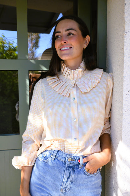 BLUSA TELMA - CUADRO AMARILLO