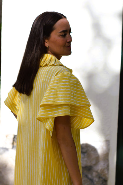 VESTIDO CATALINA - RAYAS AMARILLAS - PREORDER 10 JULIO
