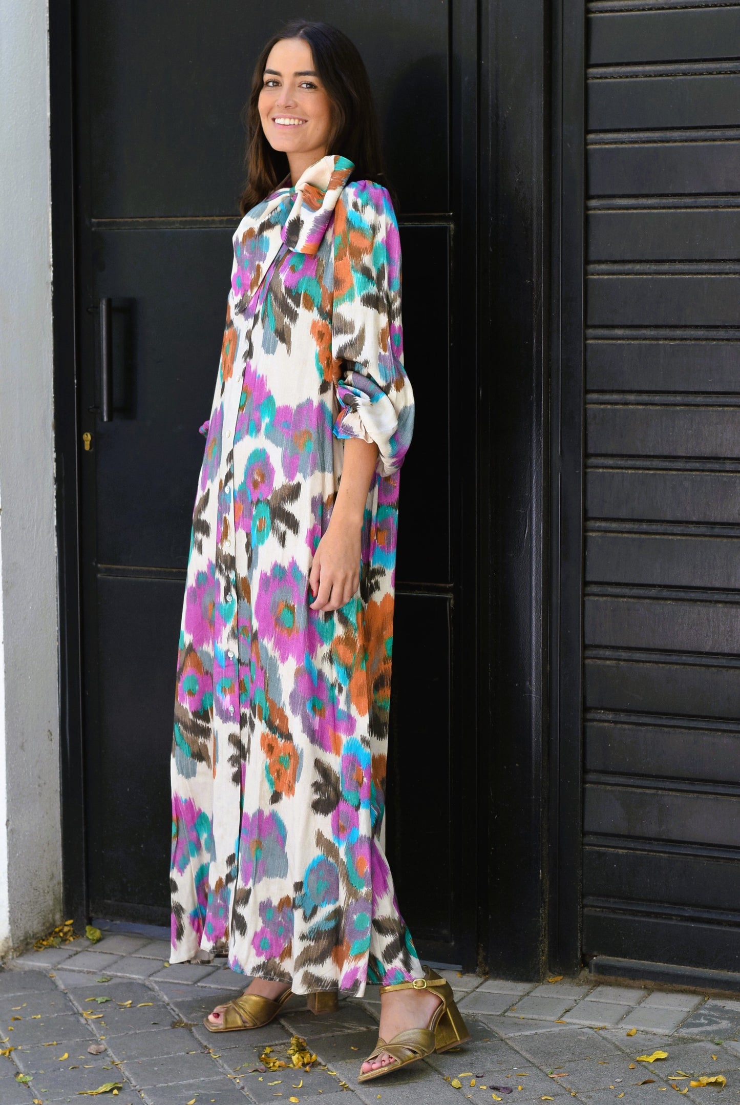 VESTIDO RAFAELA - IKAT FLORES -