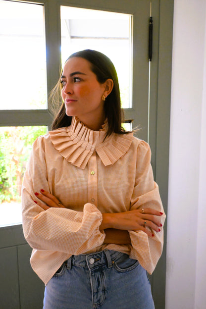 BLUSA TELMA - CUADRO AMARILLO