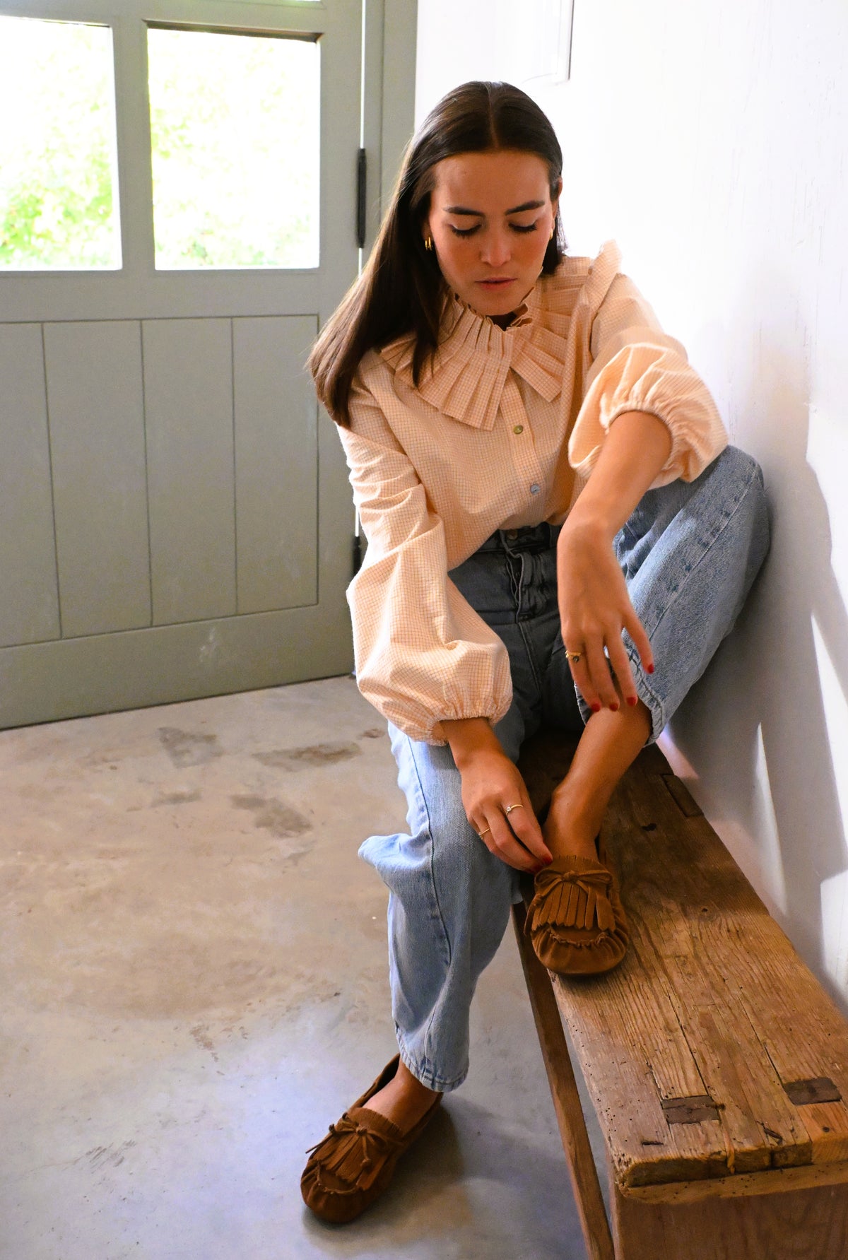 BLUSA TELMA - CUADRO AMARILLO