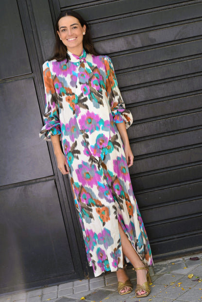 VESTIDO RAFAELA - IKAT FLORES -