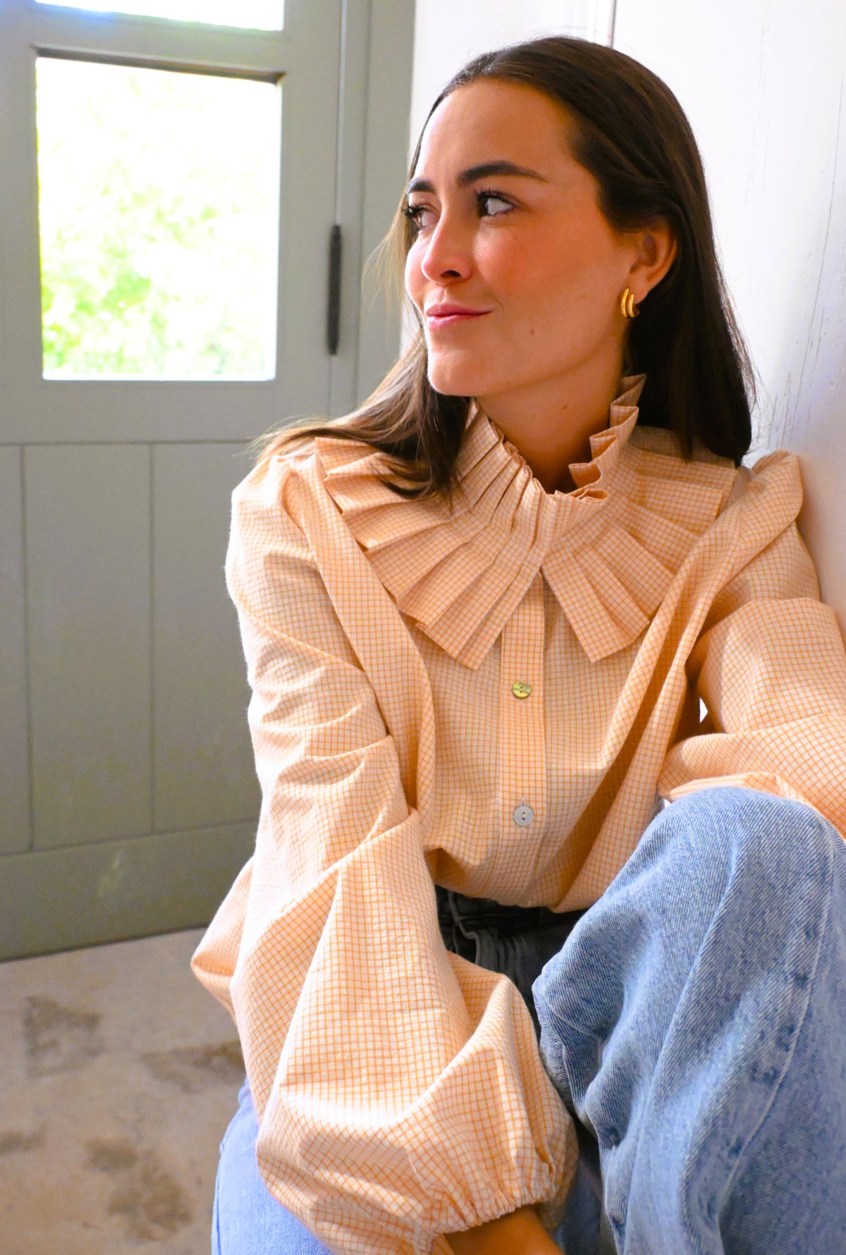 BLUSA TELMA - CUADRO AMARILLO