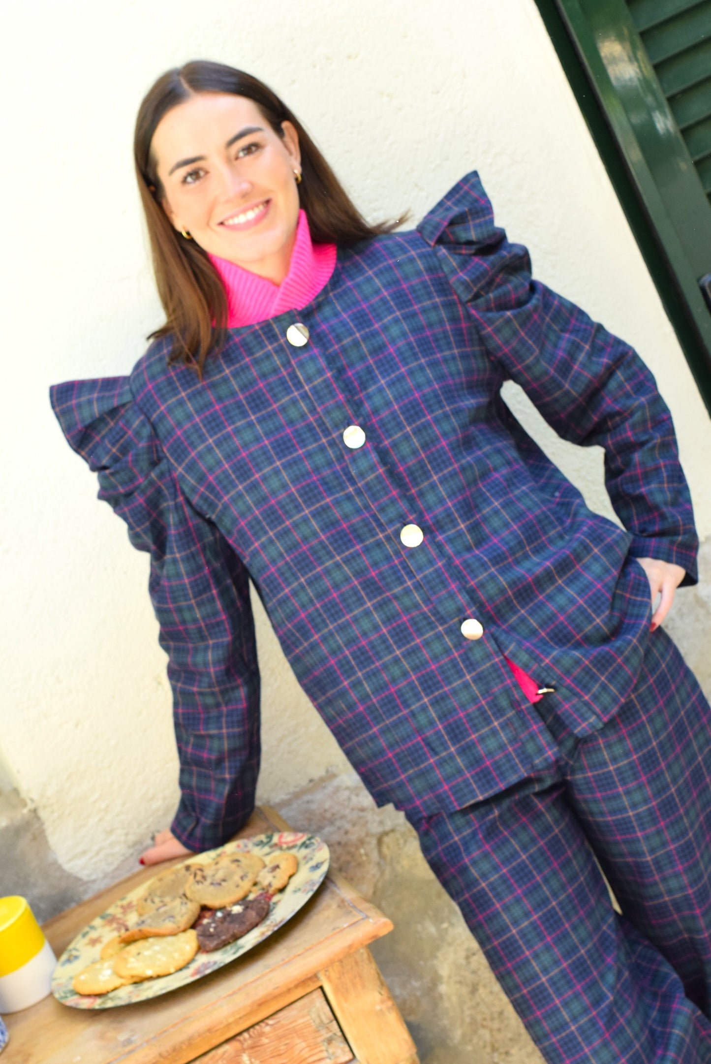 PANTALONES SOL - TARTAN VERDE - PREORDER 10 NOVIEMBRE