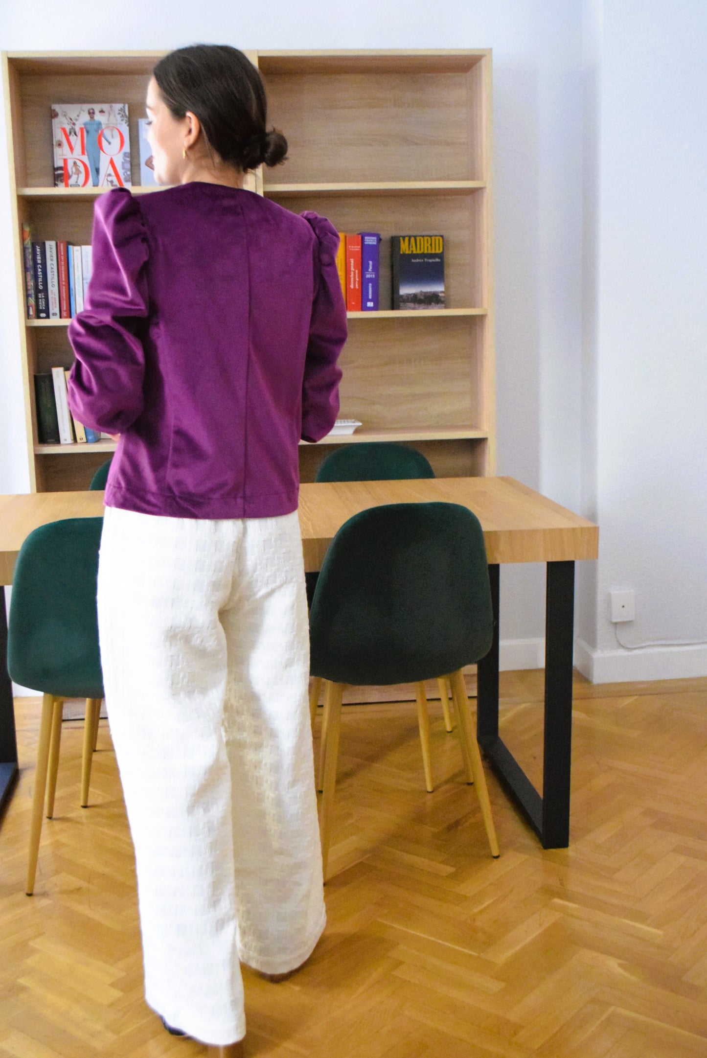 BLUSA FABIOLA - TERCIOPELO BERENJENA