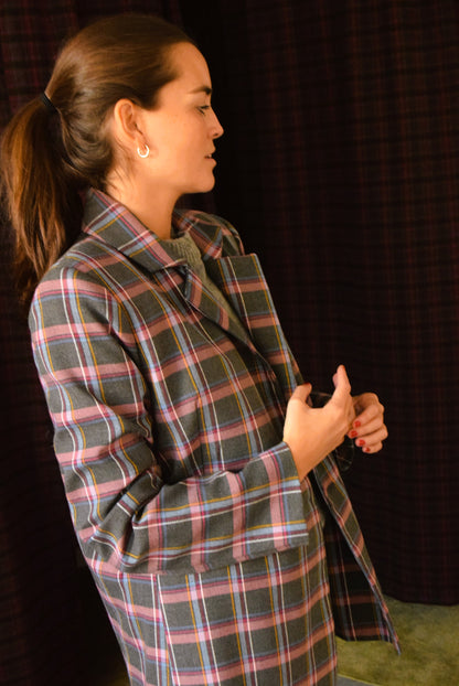 BLAZER DANIELA- TARTAN GRIS -