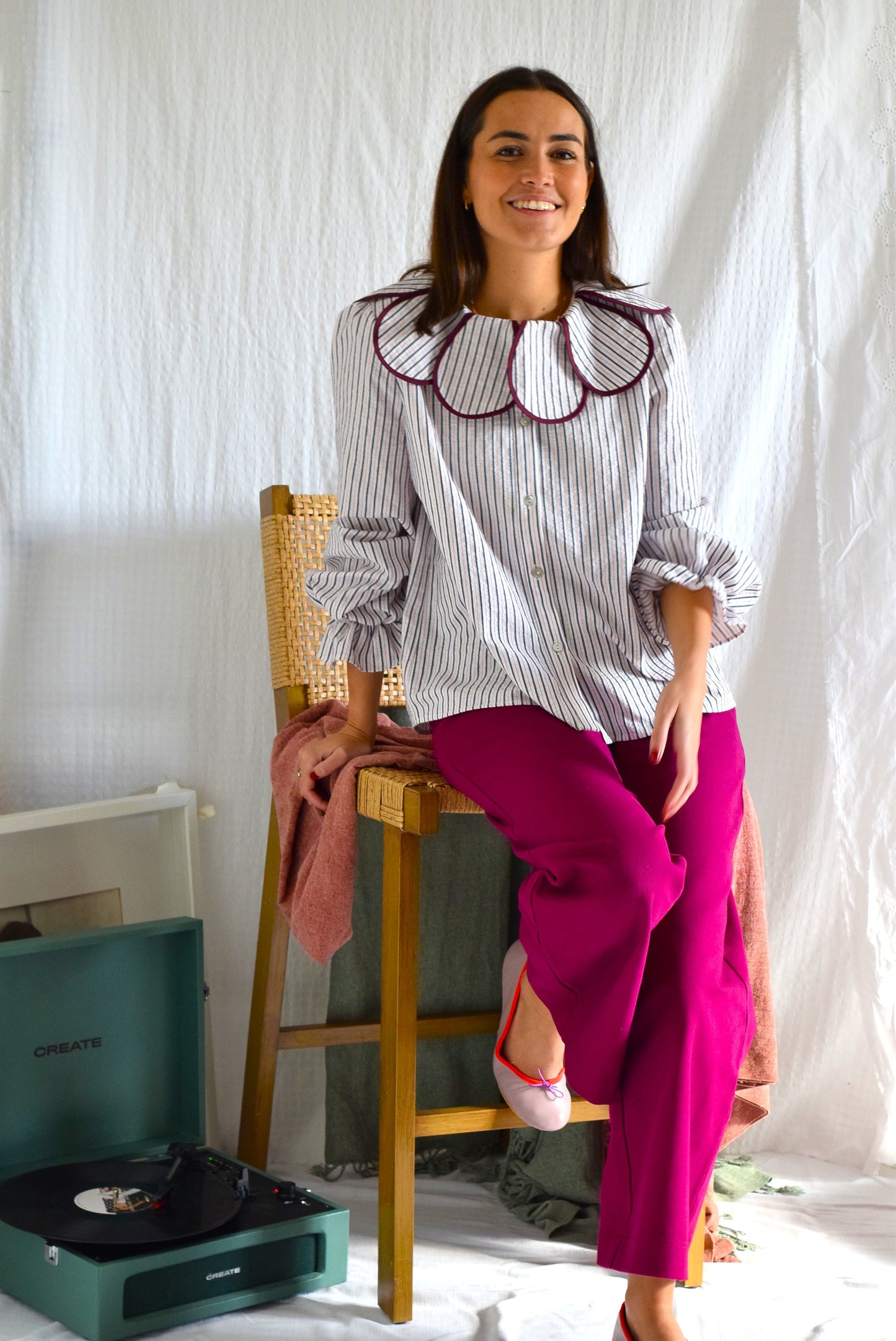 BLUSA PIA - RAYAS MARINO - PREORDER 28 FEBRERO