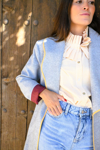 CHAQUETA NICOLETTA - ESPIGA GRIS - PREORDER 14 DE OCTUBRE