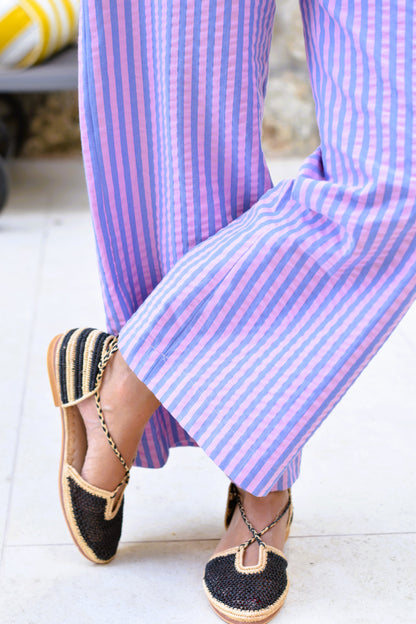PANTALONES SOL -  RAYAS AZUL Y ROSA