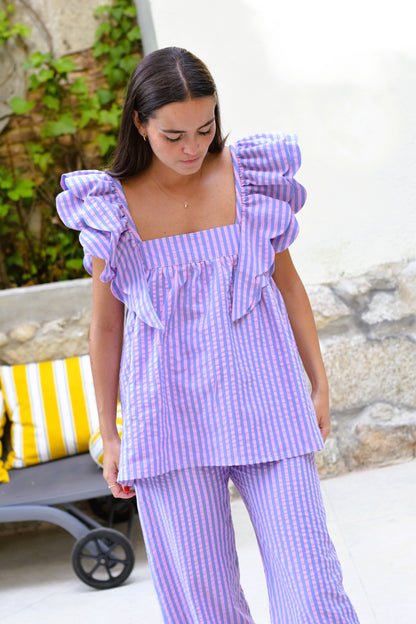 BLUSA INÉS - RAYAS - PREORDER 10 JULIO