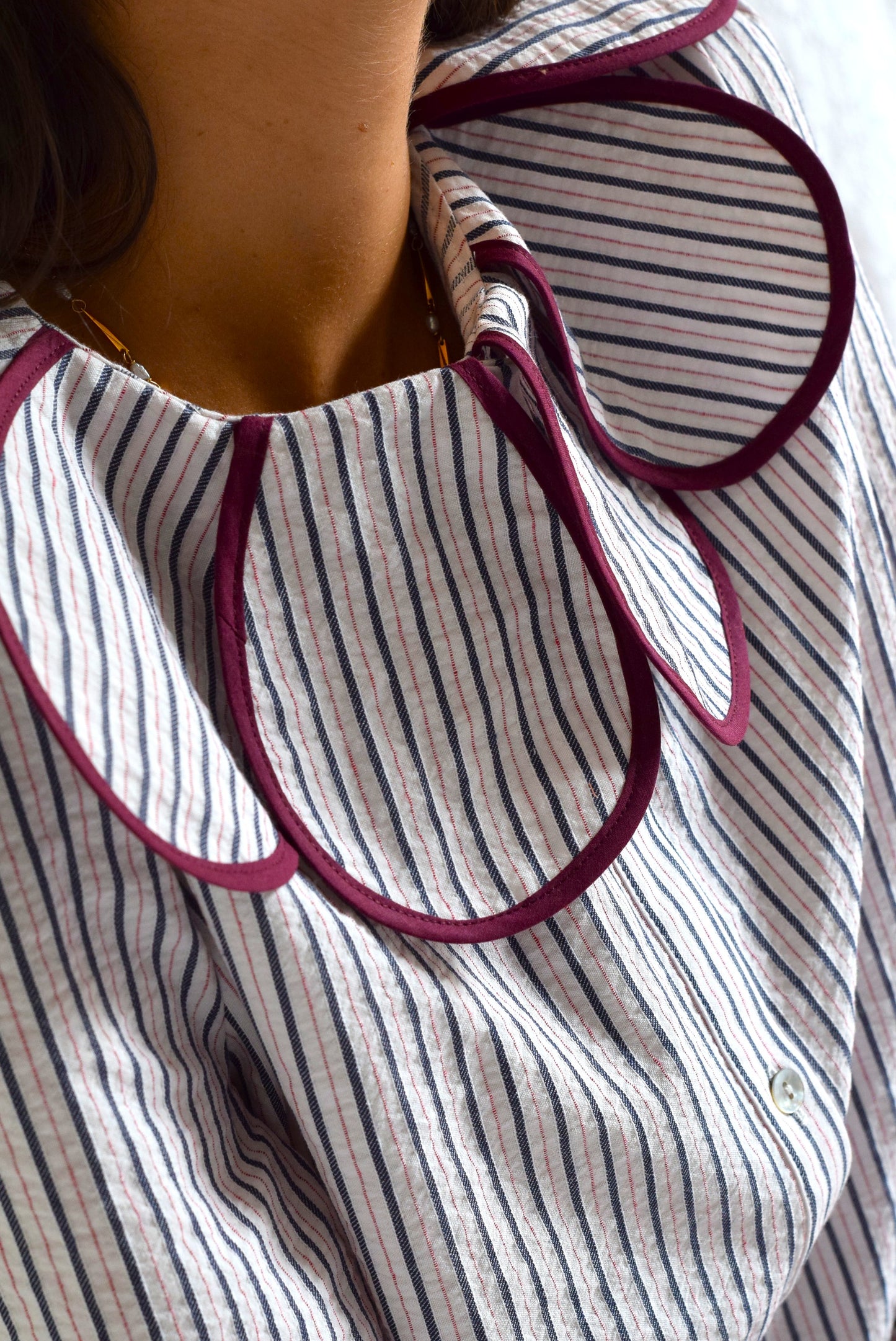 BLUSA PIA - RAYAS MARINO - PREORDER 28 FEBRERO