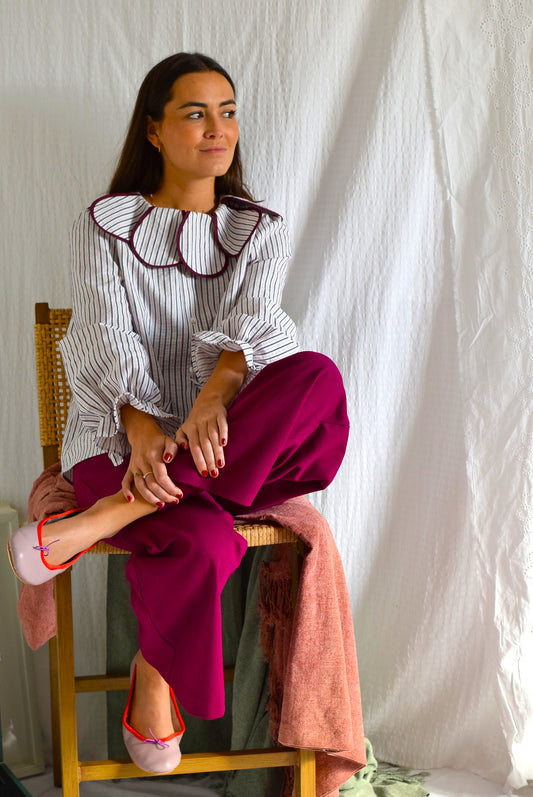 BLUSA PIA - RAYAS MARINO - PREORDER 28 FEBRERO