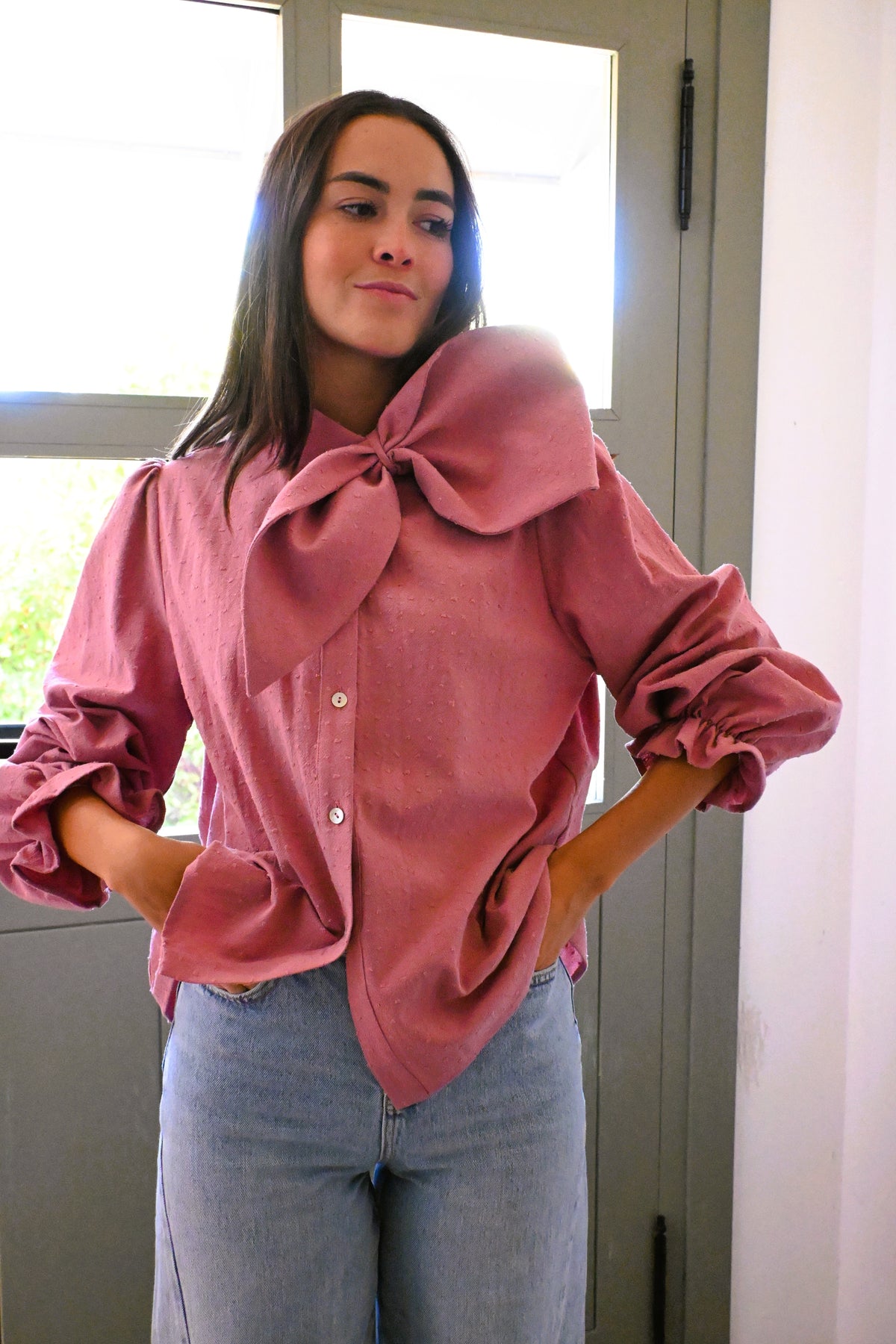 BLUSA RAFAELA - PLUMETI ROSA - PREORDER 14 DE OCTUBRE