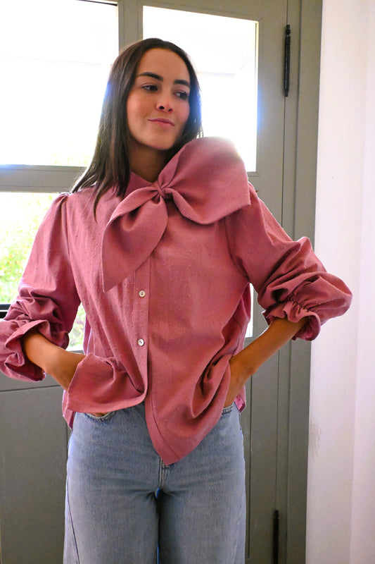 BLUSA RAFAELA - PLUMETI ROSA - PREORDER 14 DE OCTUBRE