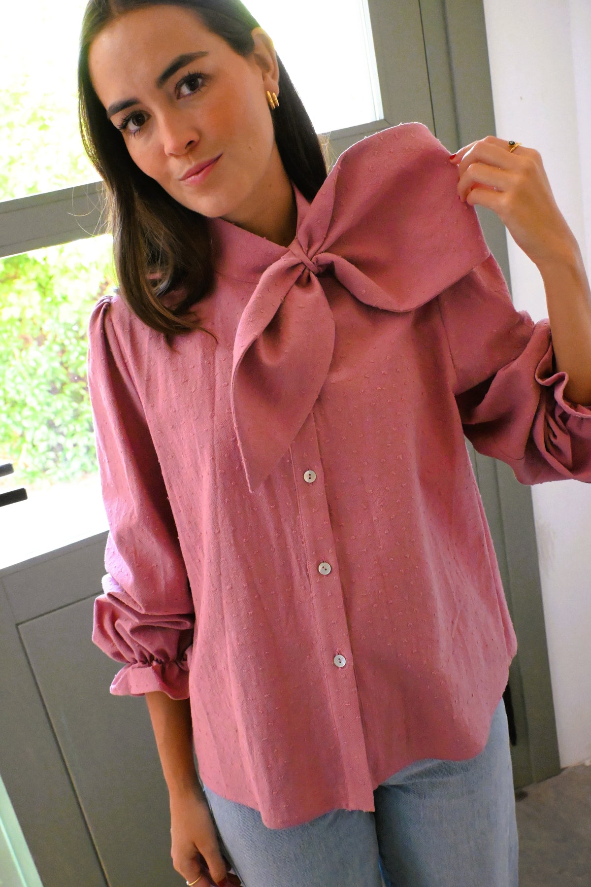 BLUSA RAFAELA - PLUMETI ROSA - PREORDER 14 DE OCTUBRE