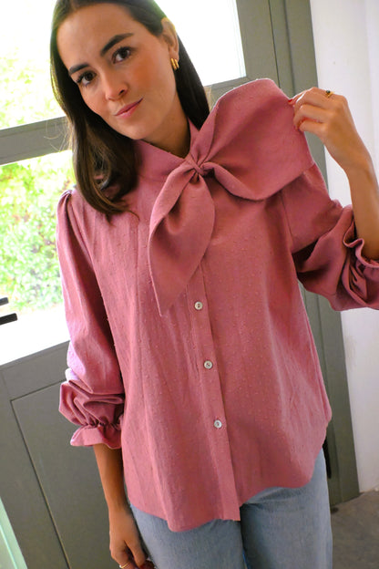 BLUSA RAFAELA - PLUMETI ROSA - PREORDER 14 DE OCTUBRE