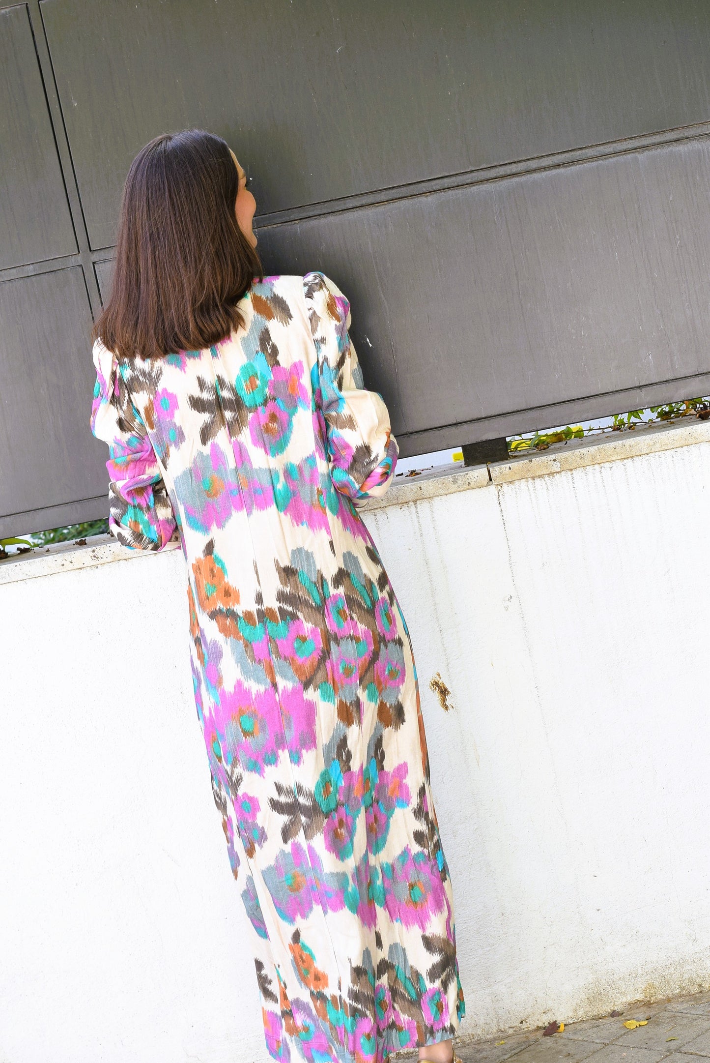 VESTIDO FABIOLA - IKAT FLORES - PREORDER 12 NOVIEMBRE