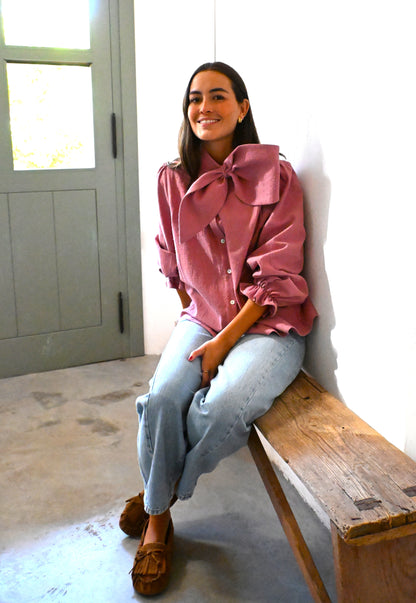 BLUSA RAFAELA - PLUMETI ROSA - PREORDER 14 DE OCTUBRE