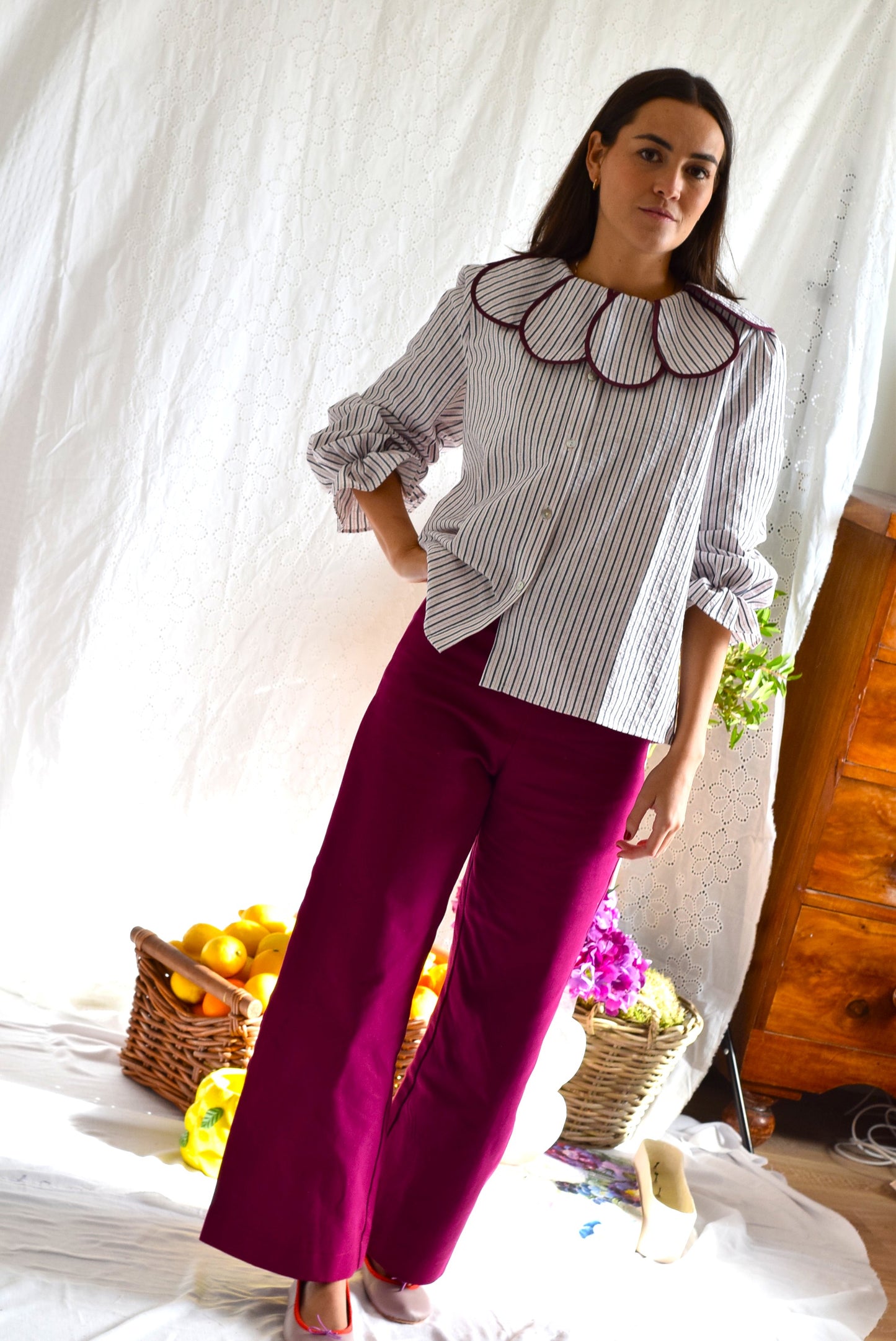 BLUSA PIA - RAYAS MARINO - PREORDER 28 FEBRERO