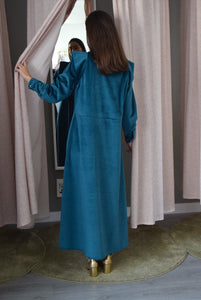 VESTIDO CARLOTA - TERCIOPELO VERDE -
