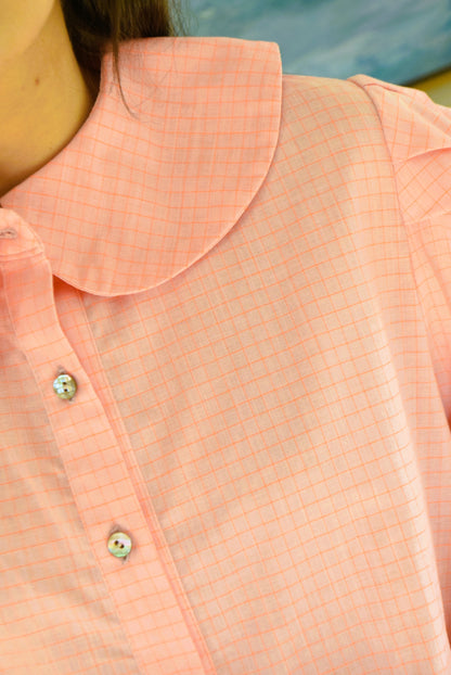 CAMISA JULIETA - CUADROS ROSA -