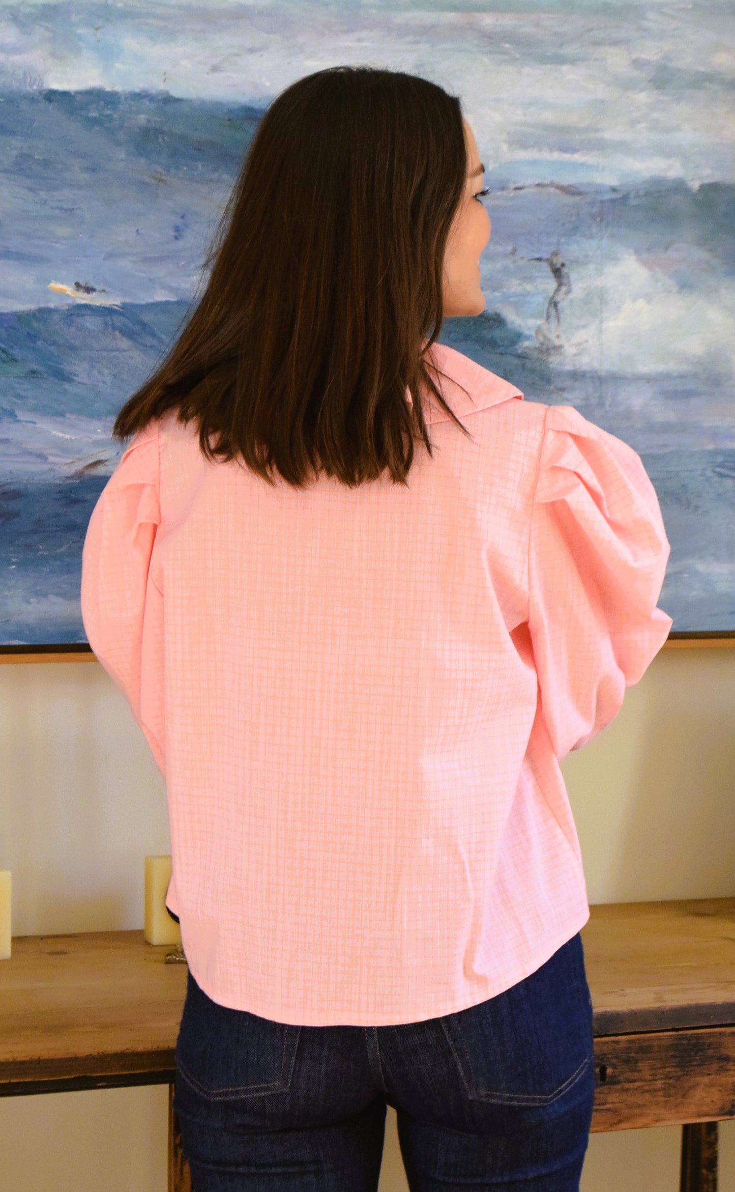 CAMISA JULIETA - CUADROS ROSA -