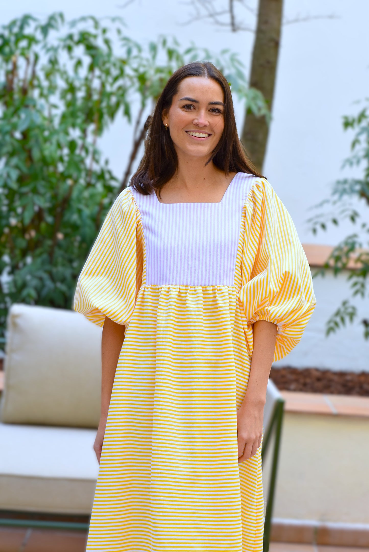 VESTIDO SIMONETA - RAYAS AMARILLAS (PREORDER 13 ABRIL)