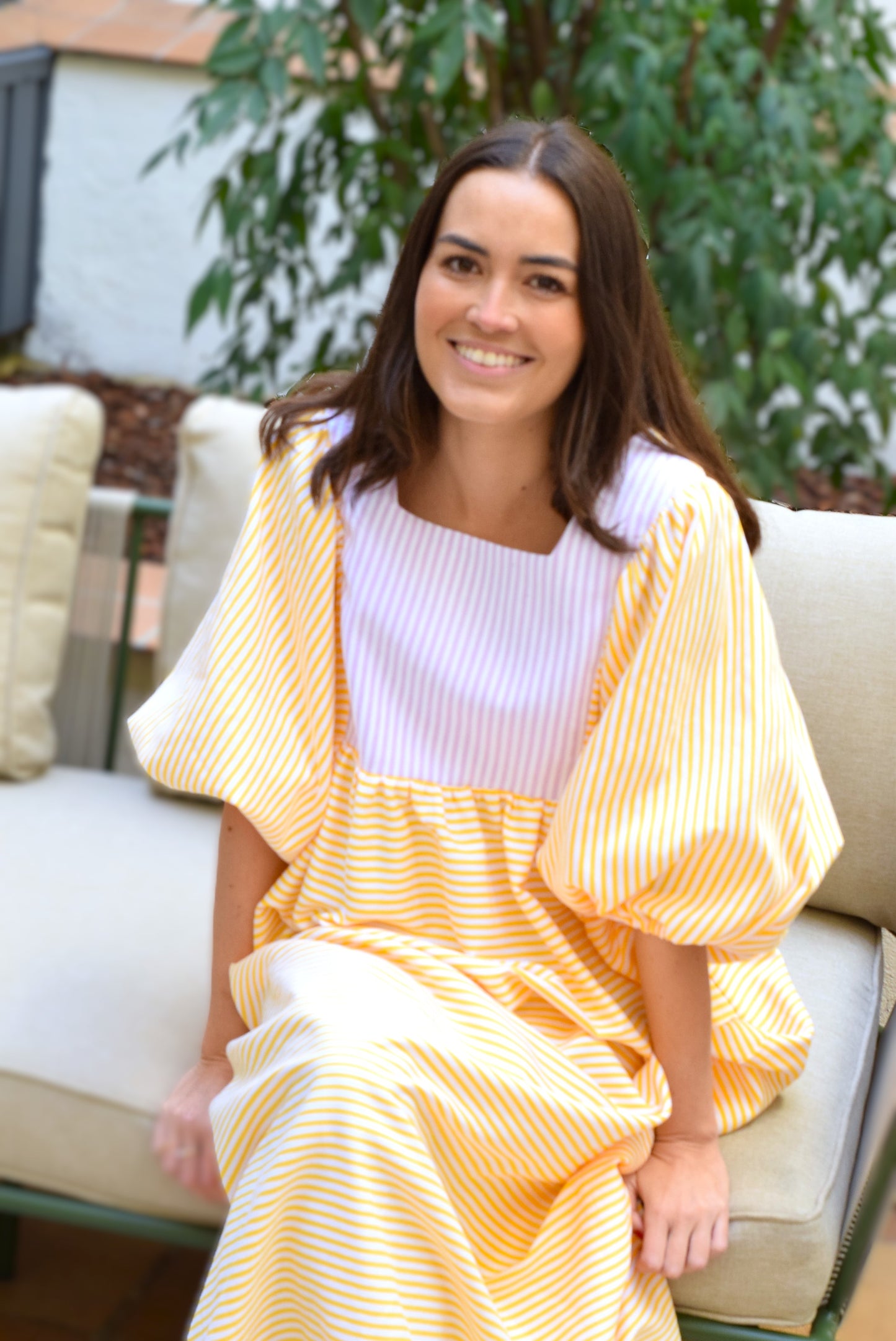 VESTIDO SIMONETA - RAYAS AMARILLAS (PREORDER 13 ABRIL)