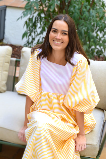 VESTIDO SIMONETA - RAYAS AMARILLAS (PREORDER 13 ABRIL)