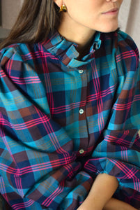 BLUSA EUGENIA - TARTAN VERDE  -