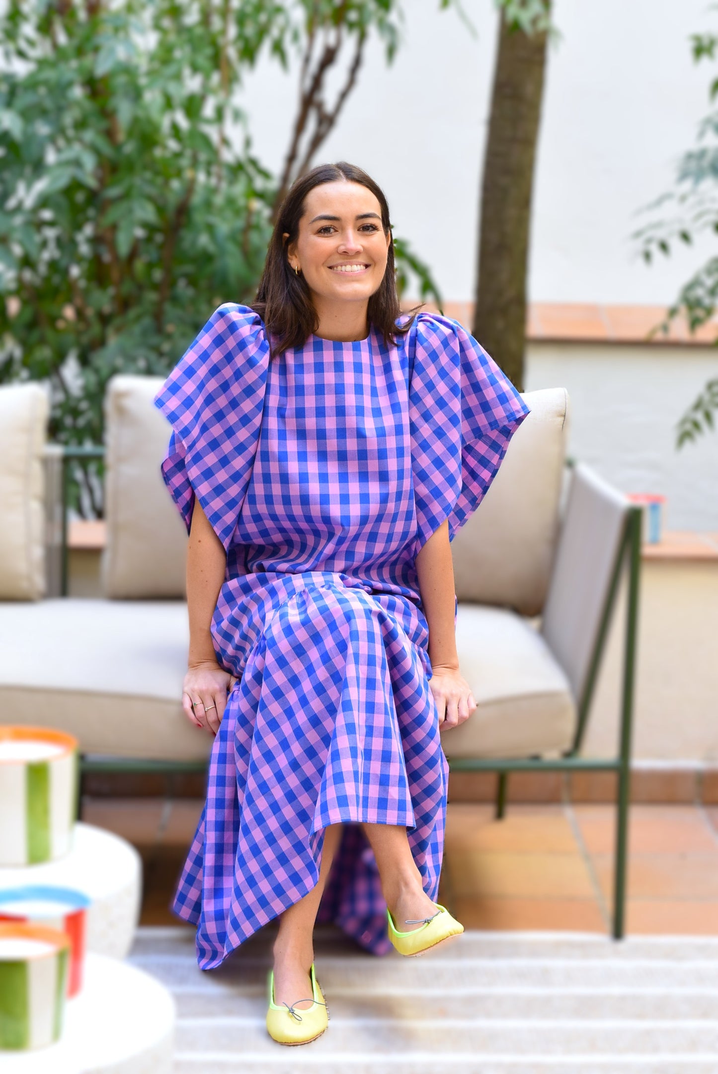 VESTIDO FILIPA - VICHY ROSA Y AZUL - PREORDER 23 ABRIL