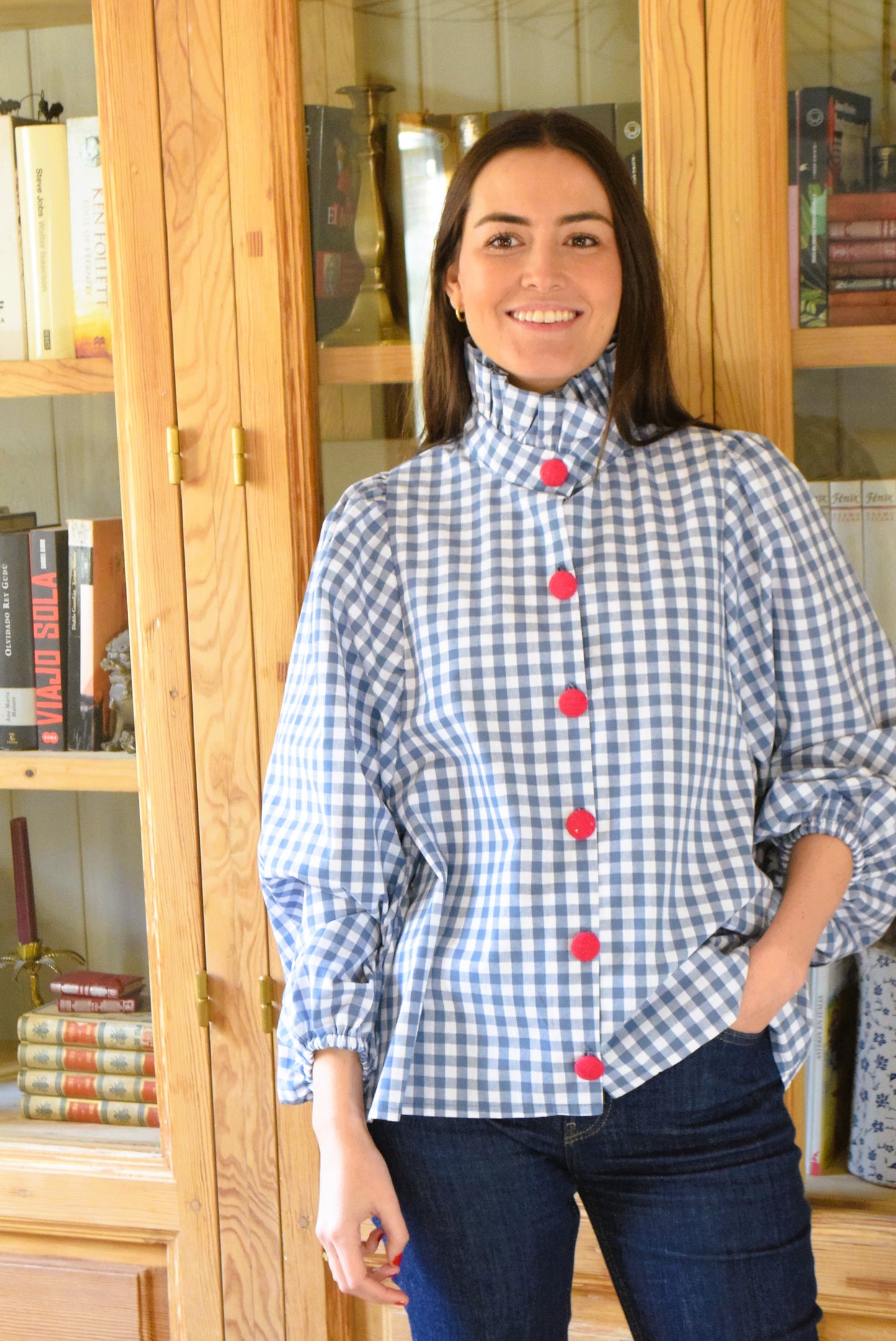 BLUSA EUGENIA - VICHY AZUL -