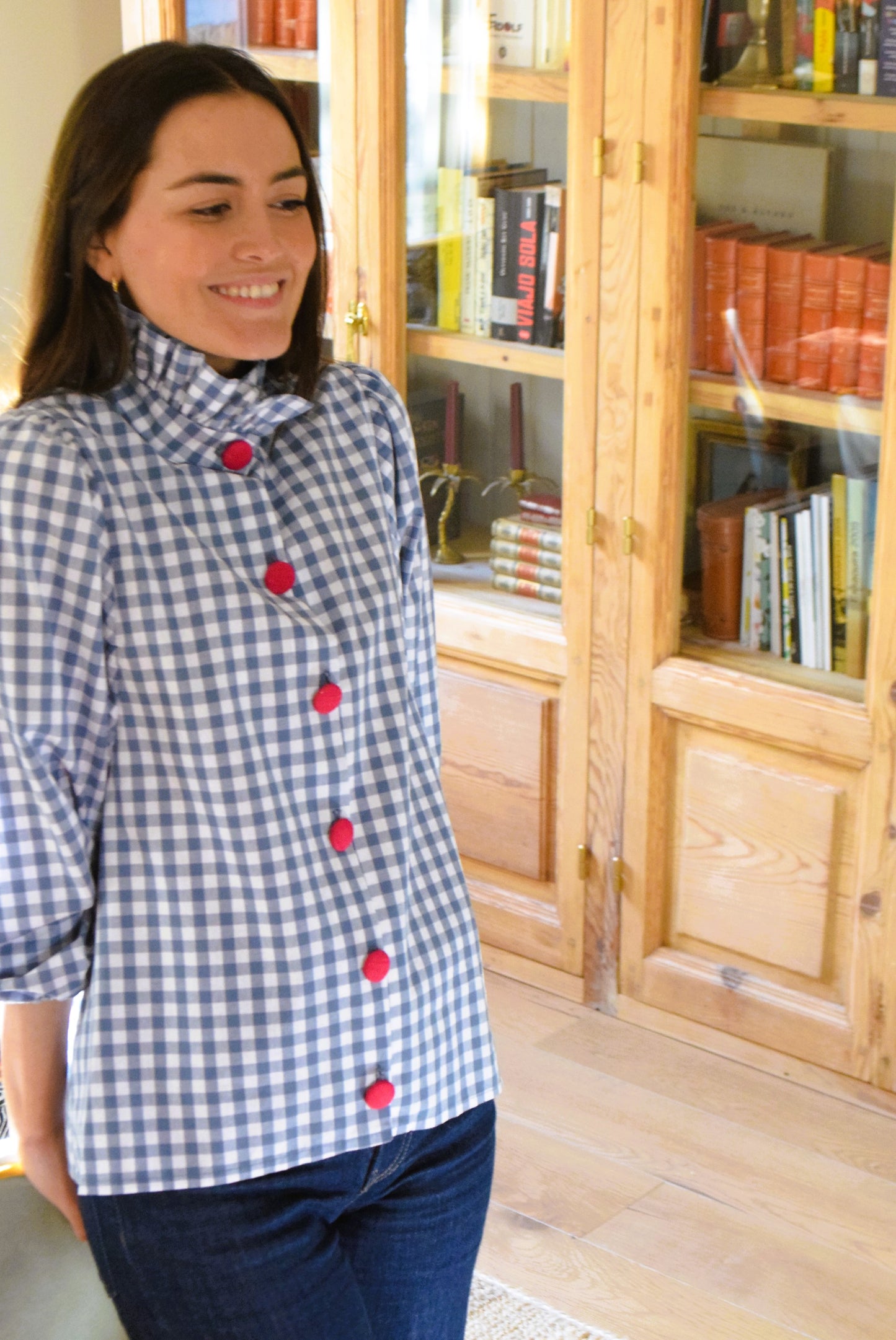 BLUSA EUGENIA - VICHY AZUL -