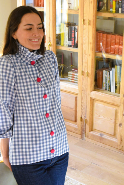 BLUSA EUGENIA - VICHY AZUL -