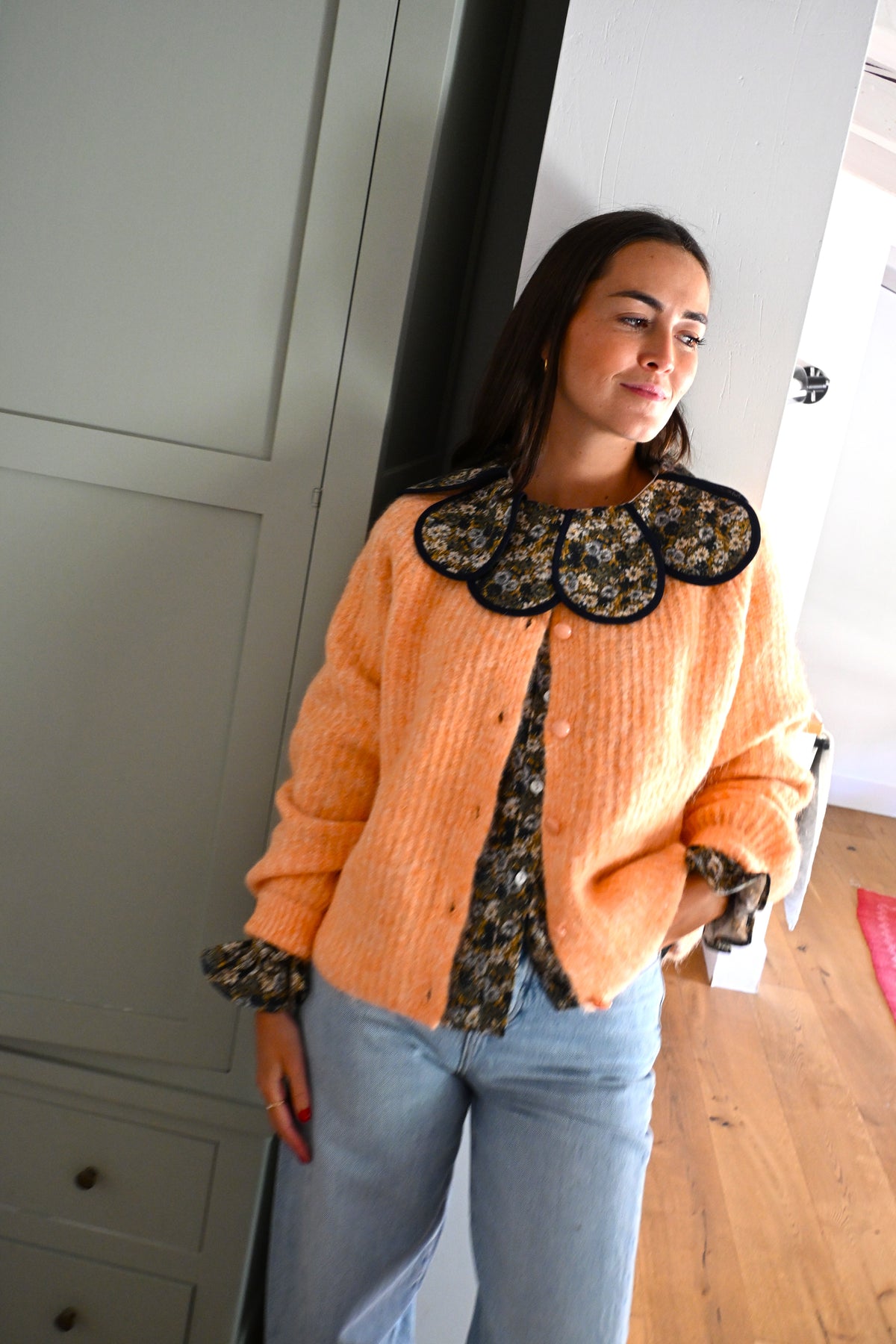 BLUSA PIA - FLORES AZUL -