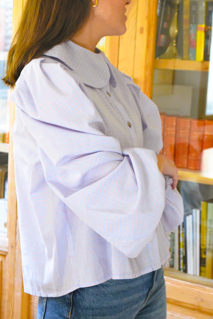 CAMISA JULIETA - CUADROS AZUL -