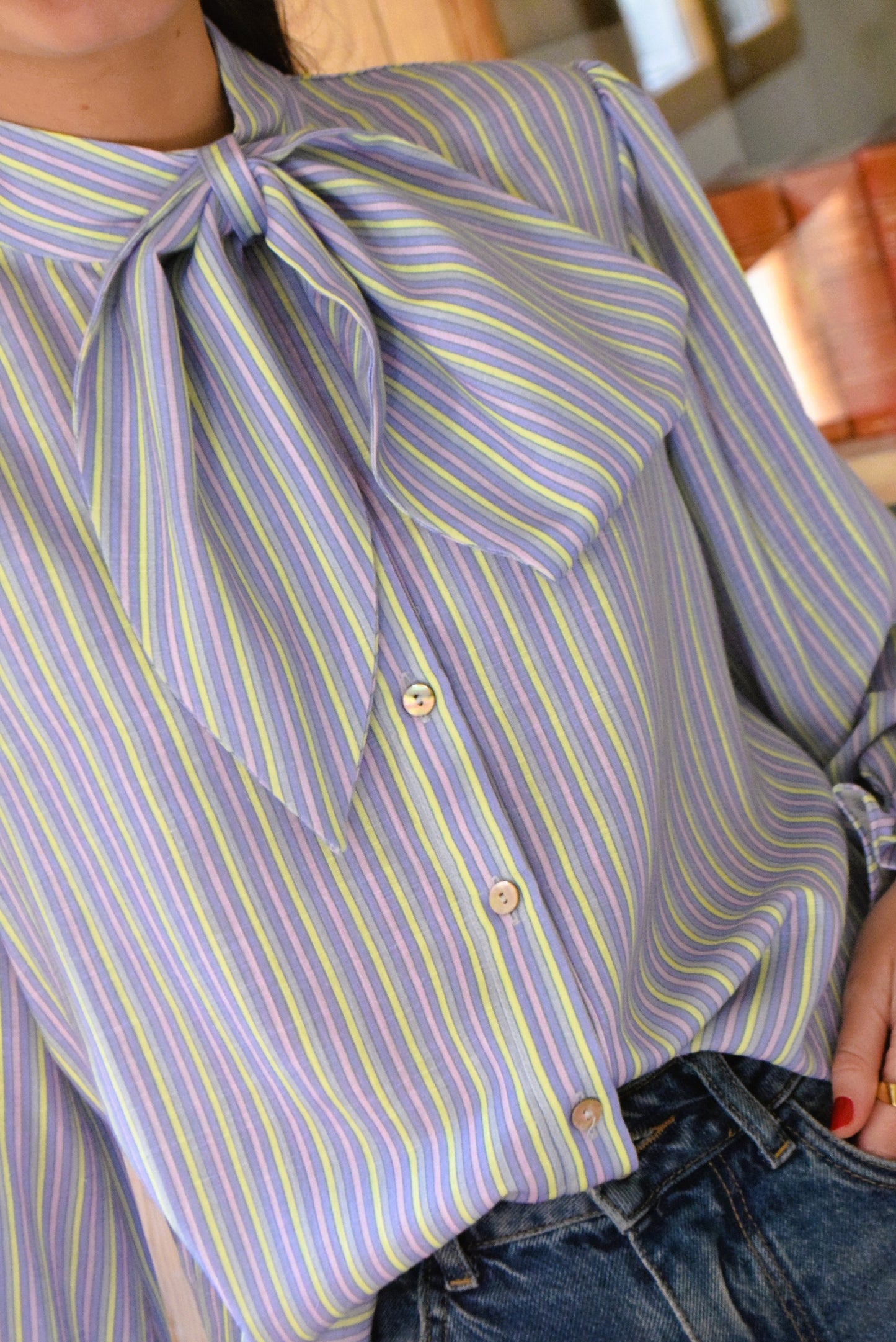 BLUSA RAFAELA - RAYAS COLORES