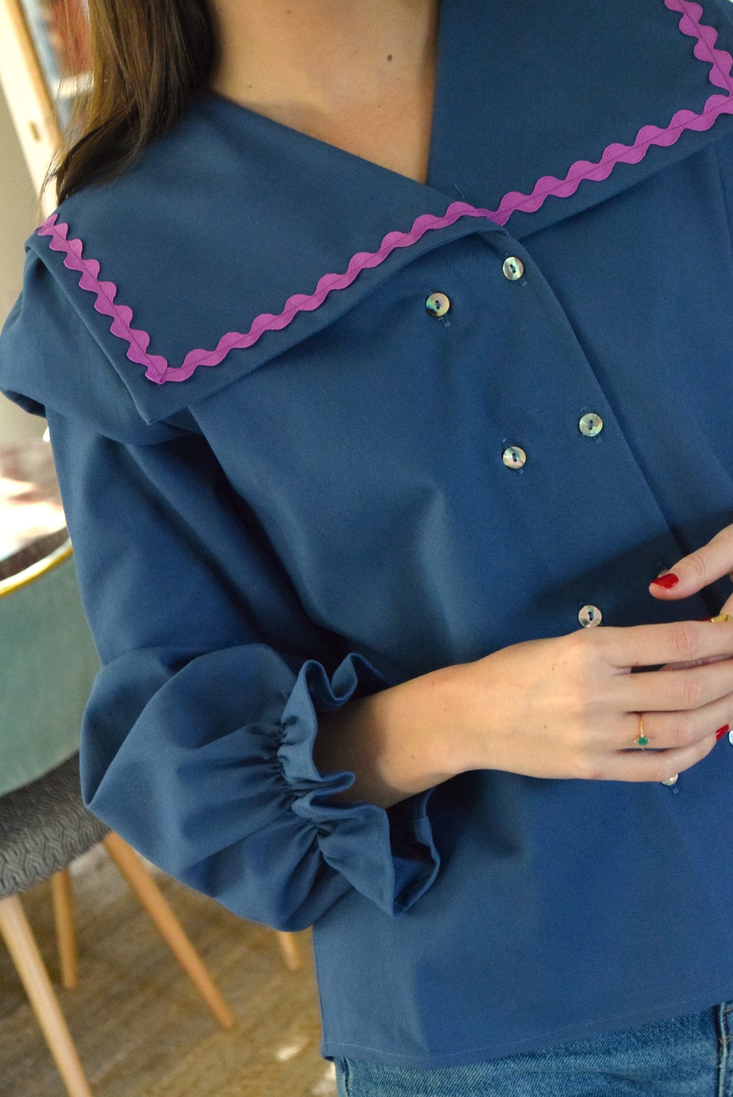 BLUSA LUCÍA - AZUL -