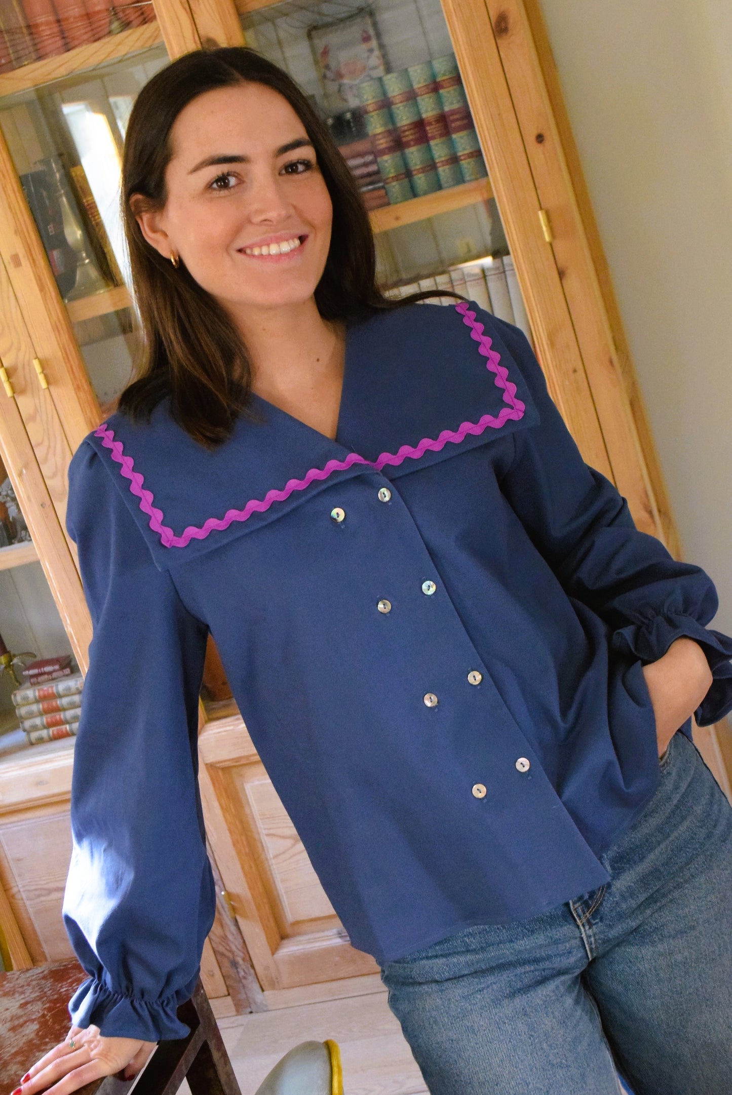 BLUSA LUCÍA - AZUL -