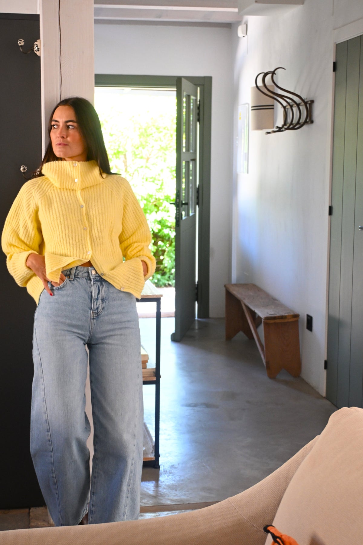 CHAQUETA MARTINA LANA - AMARILLO -