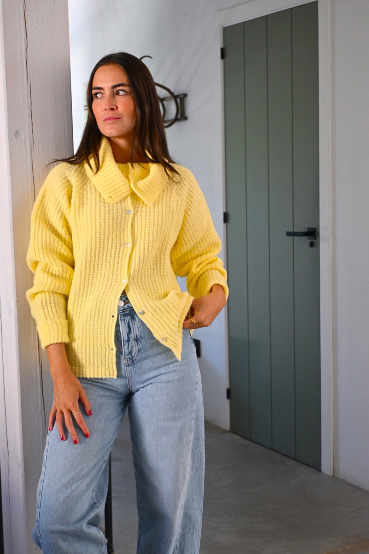 CHAQUETA MARTINA LANA - AMARILLO -