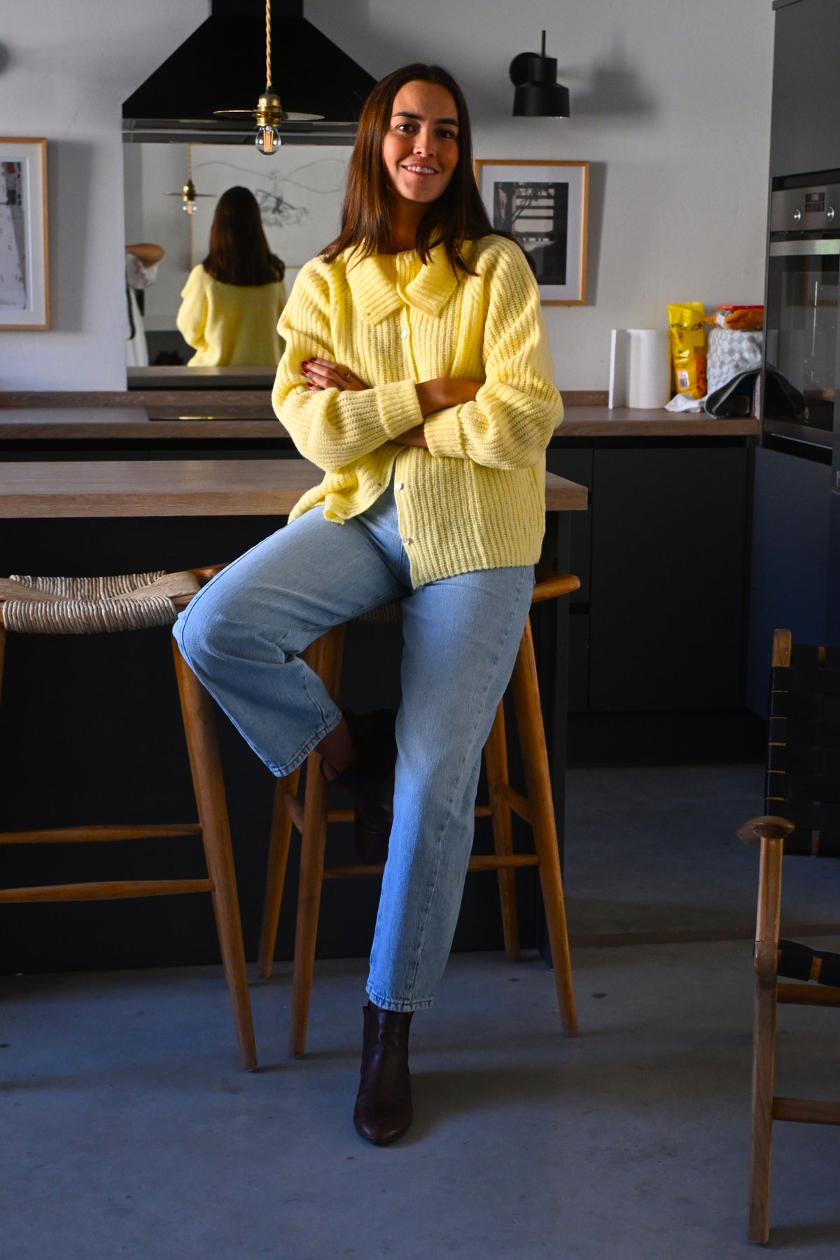 CHAQUETA MARTINA LANA - AMARILLO -