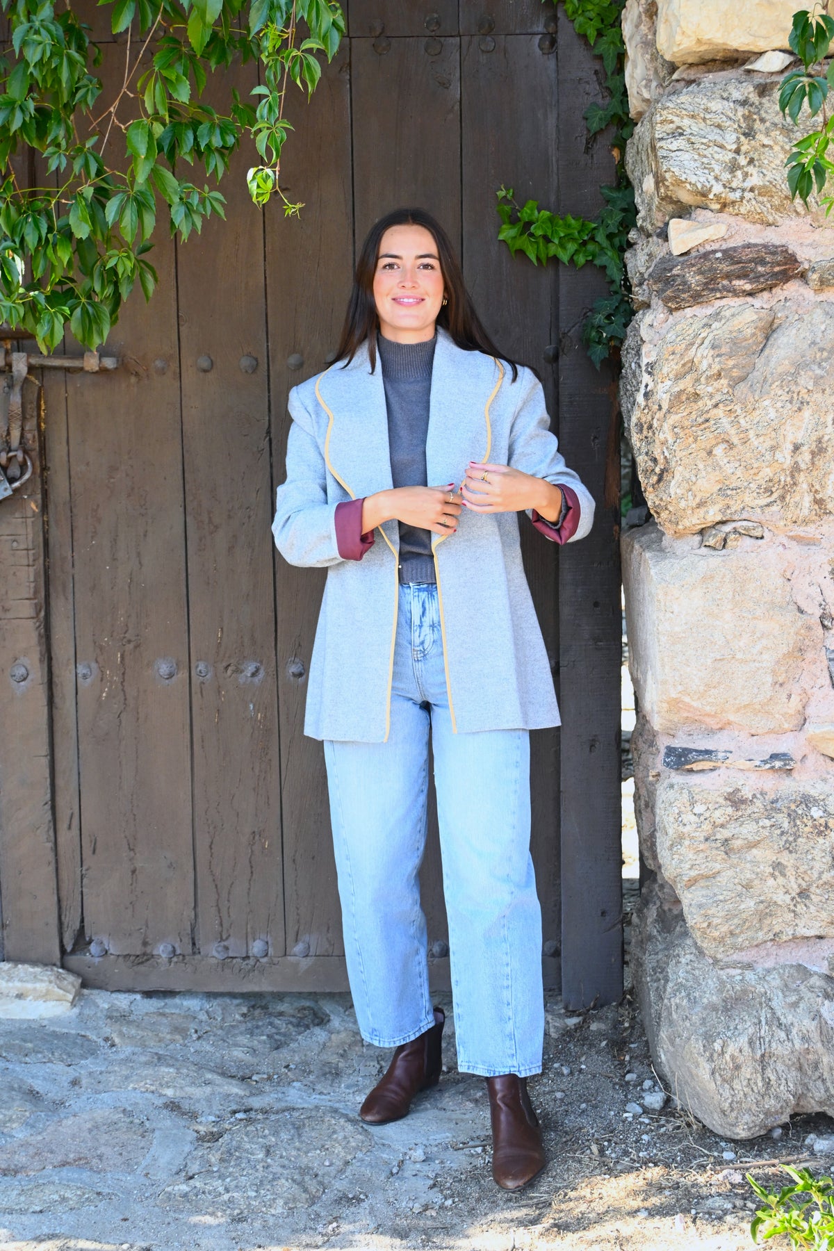 CHAQUETA NICOLETTA - ESPIGA GRIS - PREORDER 14 DE OCTUBRE